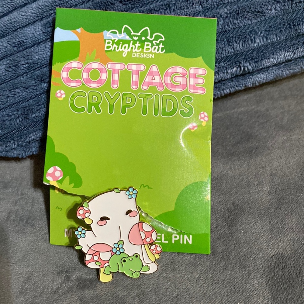 Bright bat cottage Cryptid blind box pin